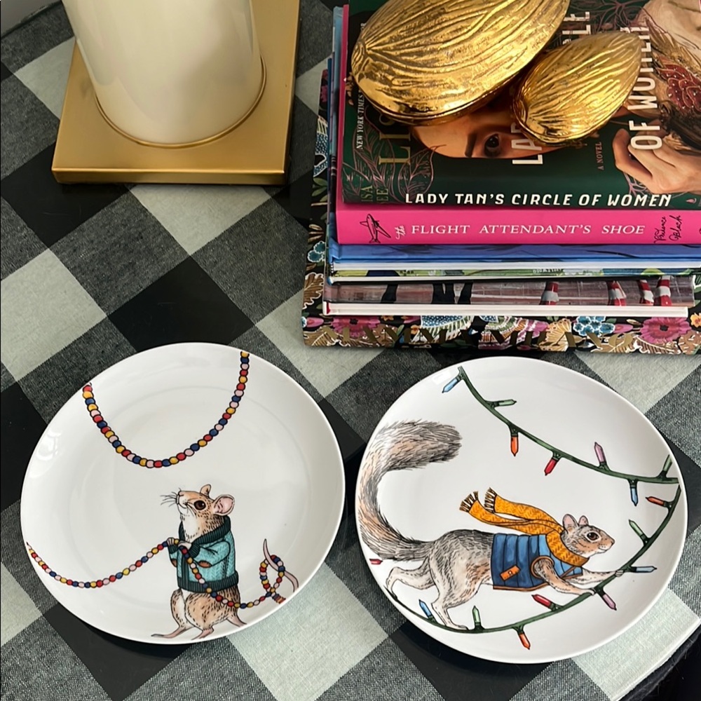 West Elm X Rachel Kozlowski Dapper Animal holiday mouse squirrel garland lights